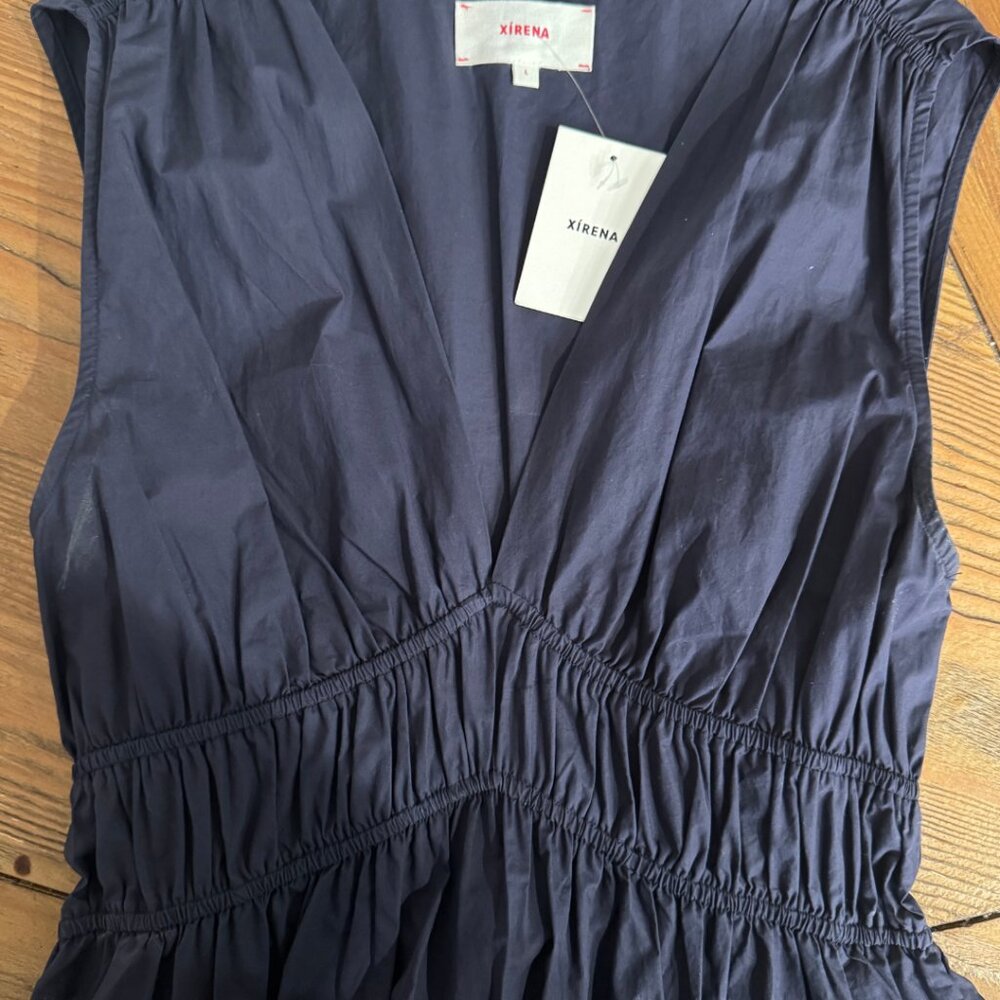 NWT Xirena CYRA Midi Dress in Darkest Navy Size L - Picture 5 of 7